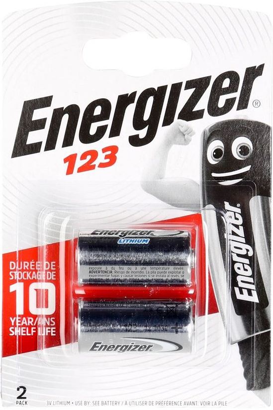 Energizer LITHIUM 3V 123 BL2 batterij