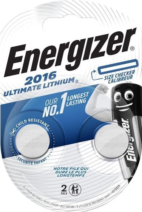 Energizer ULTIMATE LITHIUM 3V CR2016 BL2 batterij