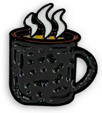 Barebones Enamel Pin Mug Charcoal One-Size