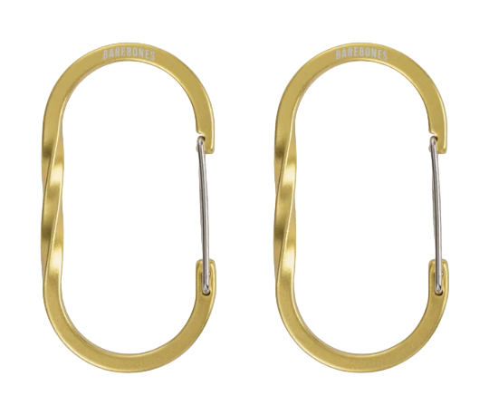 Barebones Wiregate Carabiner Medium 2 st Gold GOLD Medium