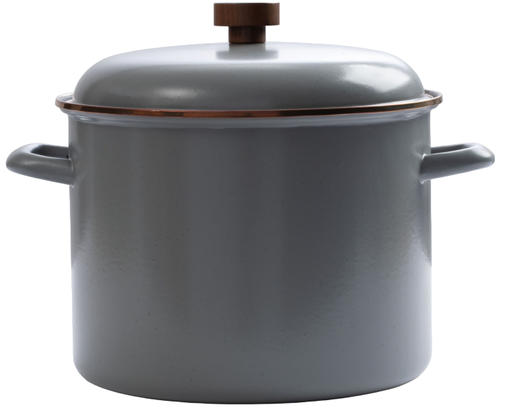 Barebones Enamel Stock pot Slate Grey One-Size