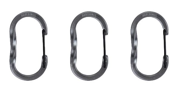 Barebones Wiregate Carabiner Small 3 st Gunmetal Gunmetal Small