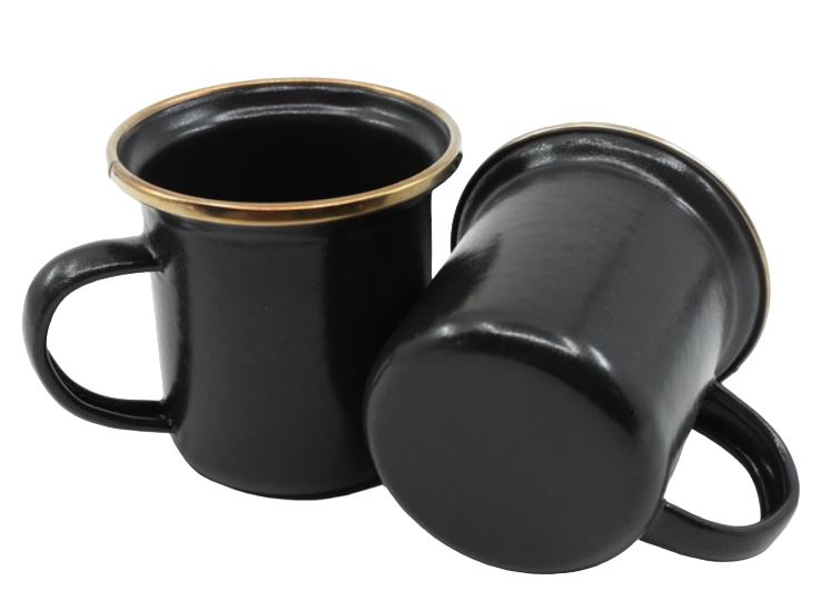 Barebones Enamel Espresso Cup Charcoal One-Size
