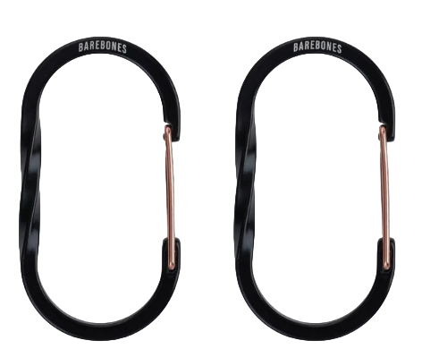 Barebones Wiregate Carabiner Medium 2 st Black Black Medium