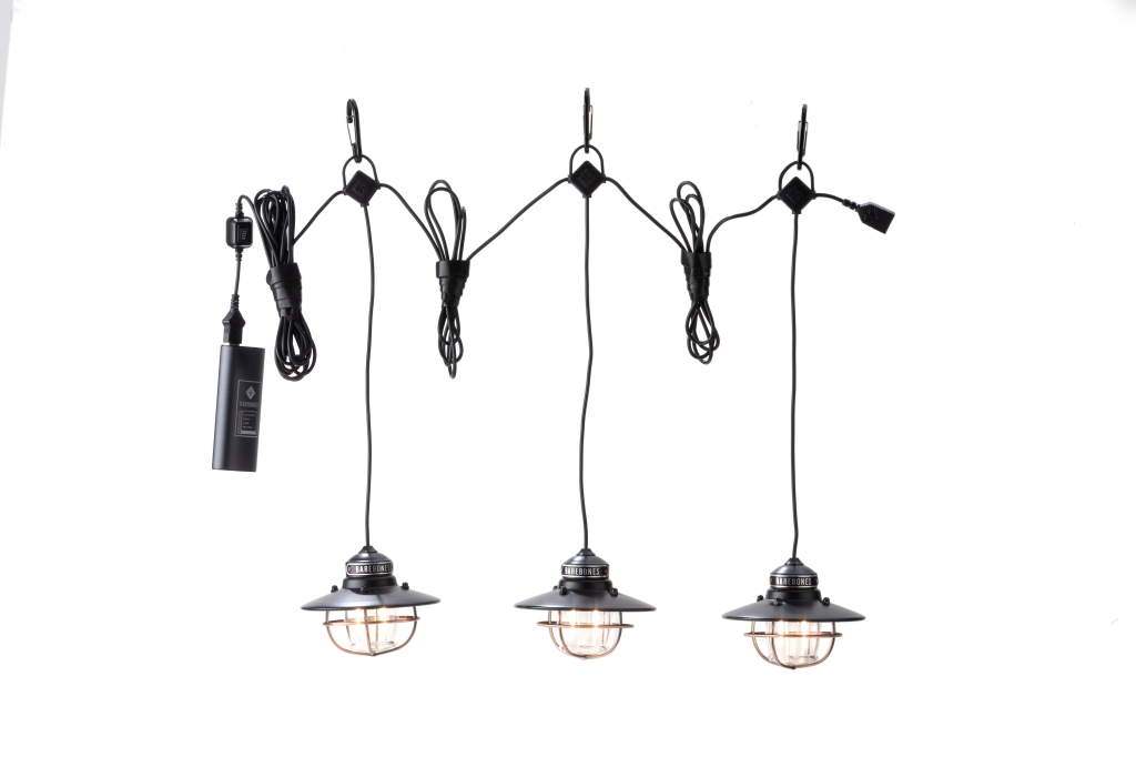 Barebones Edison String Lights 3 pack Black/Bronze One Size