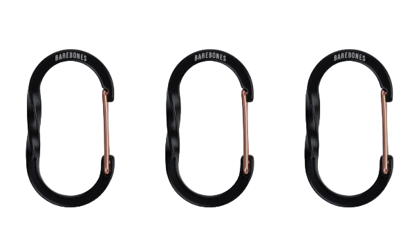 Barebones Wiregate Carabiner Small 3 st Black Black Small