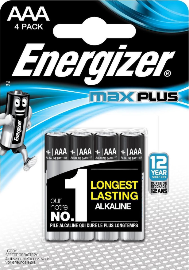 Energizer MAX PLUS LR03 AAA BL4 batterij One Size