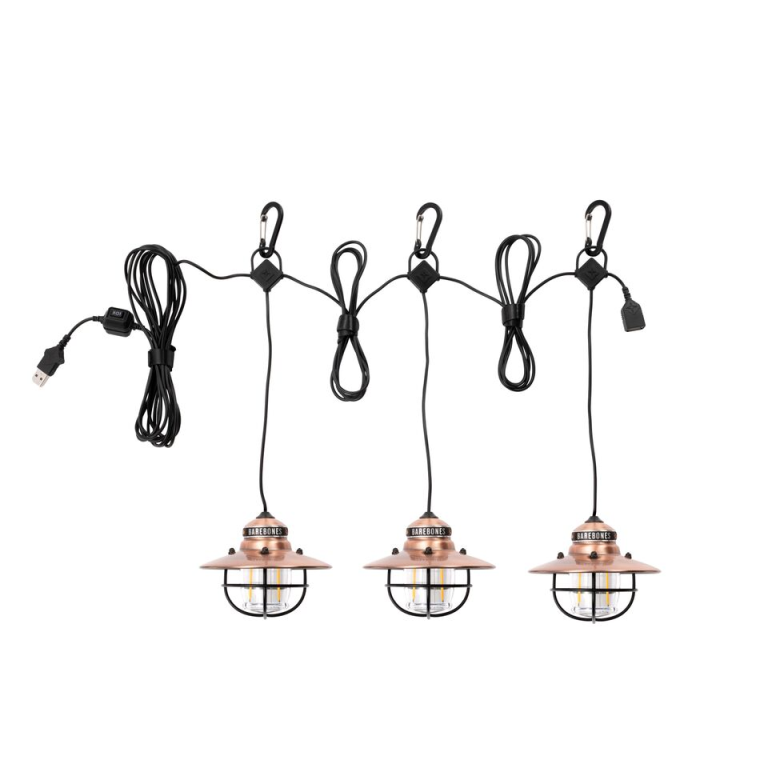 Barebones Edison String Lights 3 pack Copper One Size