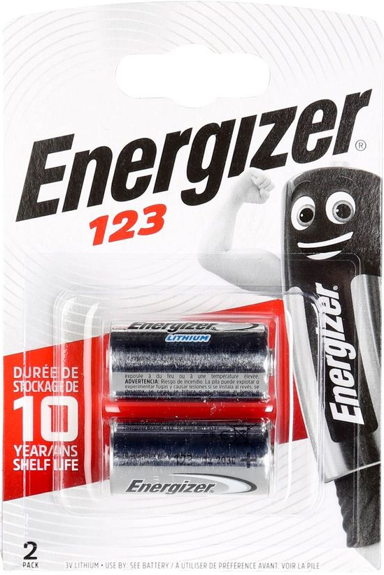 Energizer LITHIUM 3V 123 BL2 batterij One Size