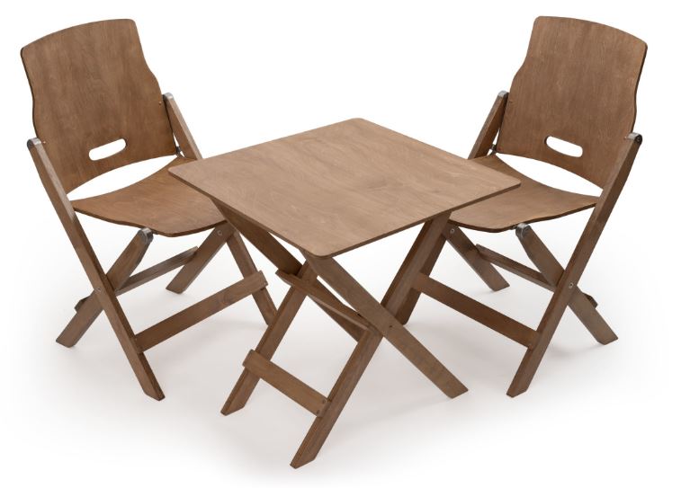 Barebones Ridgetop Wood Folding set One Size