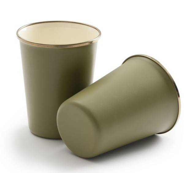 Barebones Tall Cup Two Tone Olive One Size